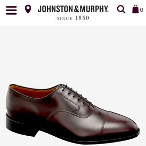 Johnston & Murphy, Melton Captoe, size 11, Burgundy, pre-owned, GREAT condition.